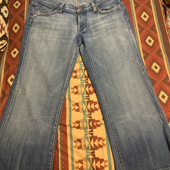 WOMENS 7 FOR ALL MANKIND FLARED CAPRIS SIZE 30 - Picture 6 of 8